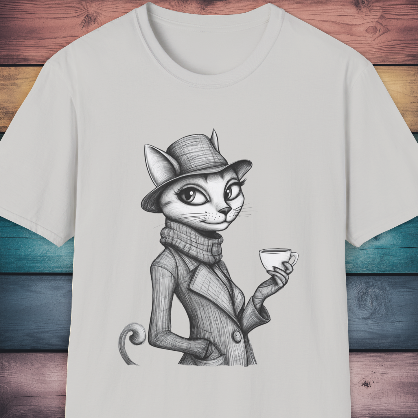 Chic Cat Coffee Lover T-Shirt