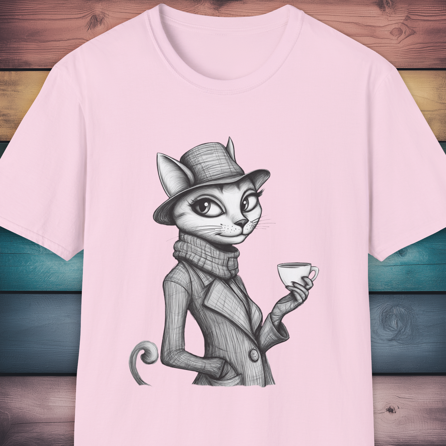 Chic Cat Coffee Lover T-Shirt