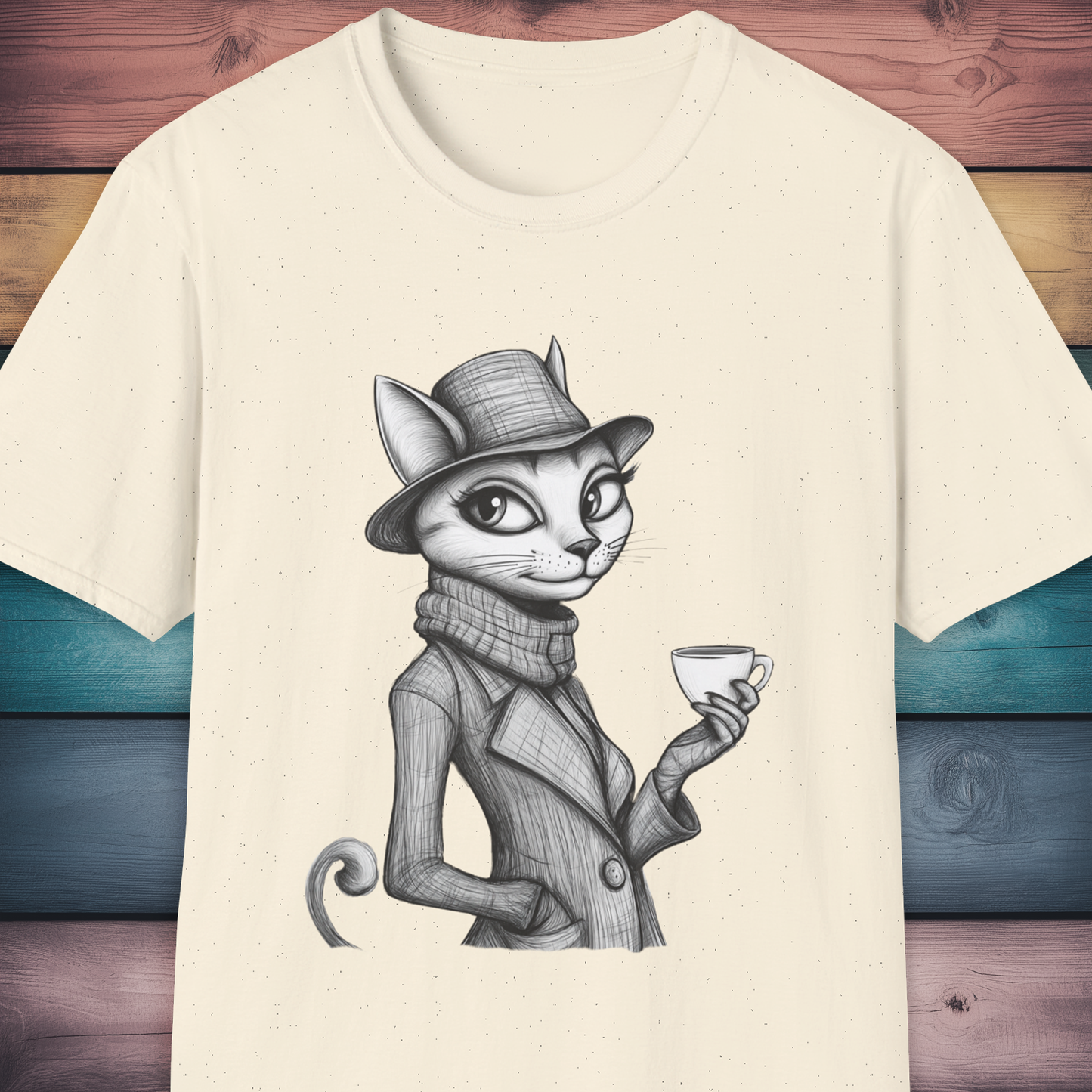 Chic Cat Coffee Lover T-Shirt