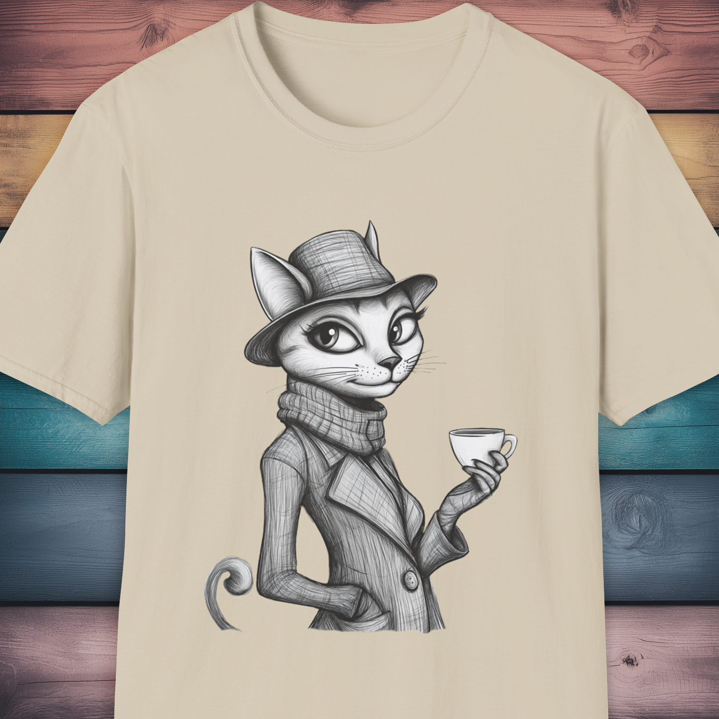 Chic Cat Coffee Lover T-Shirt