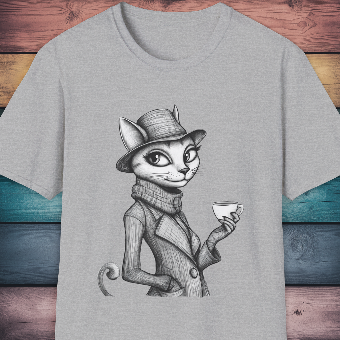 Chic Cat Coffee Lover T-Shirt