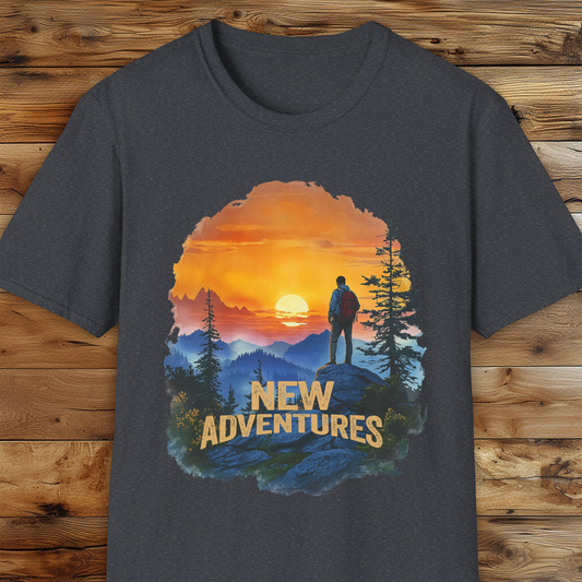Hiker Sunset T-Shirt, Outdoor Adventure