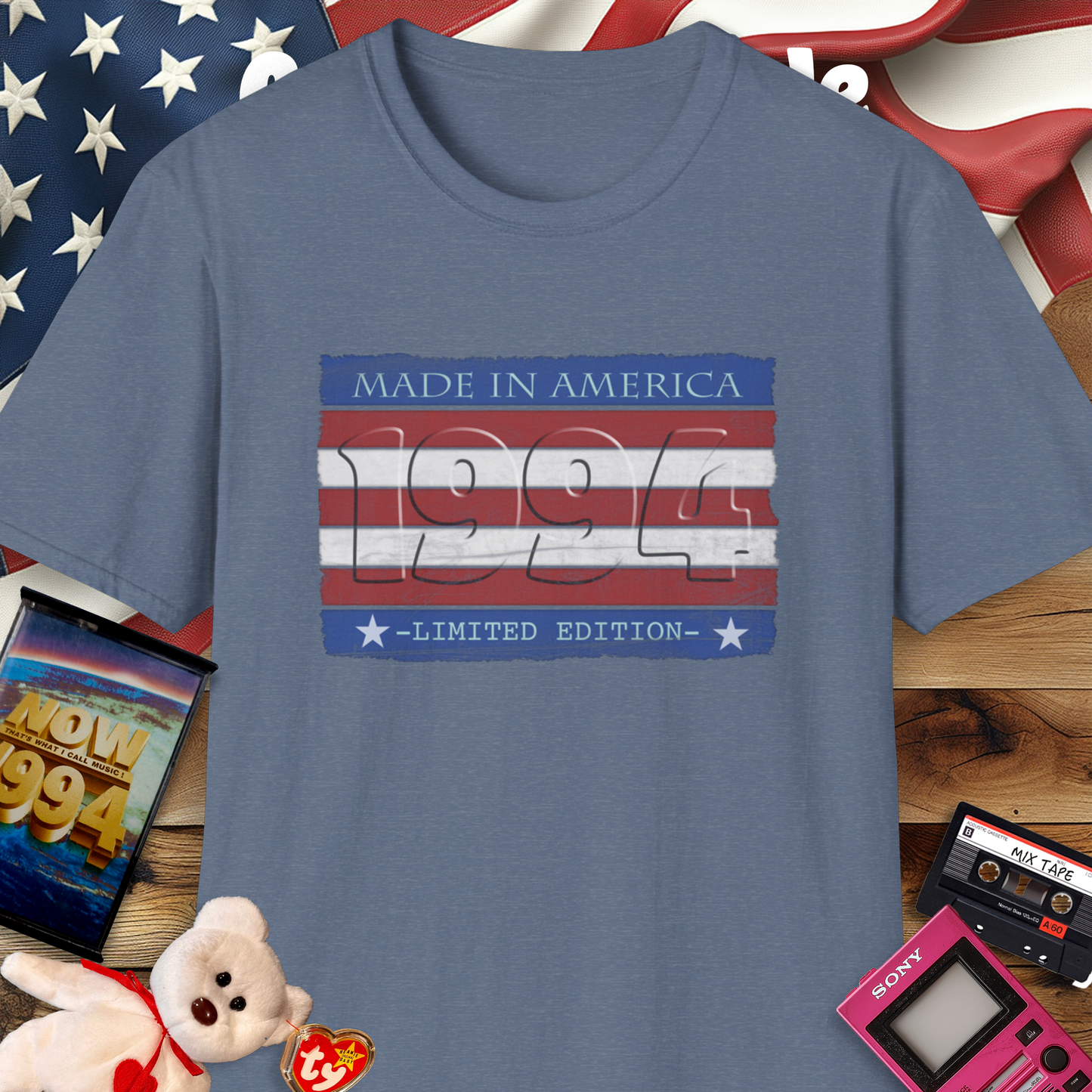 Vintage Made in America Custom Year. Limited Edition T-Shirt