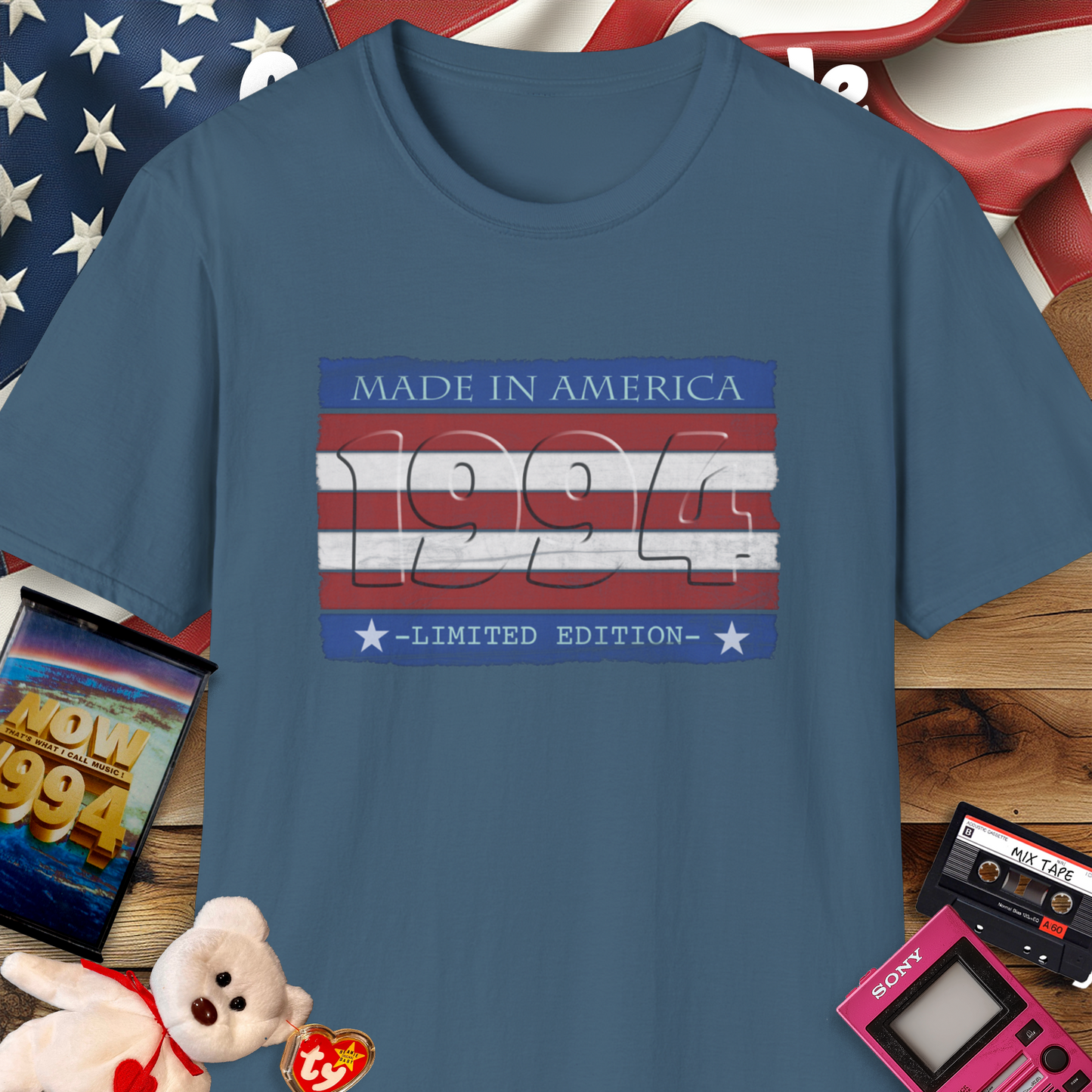 Vintage Made in America Custom Year. Limited Edition T-Shirt