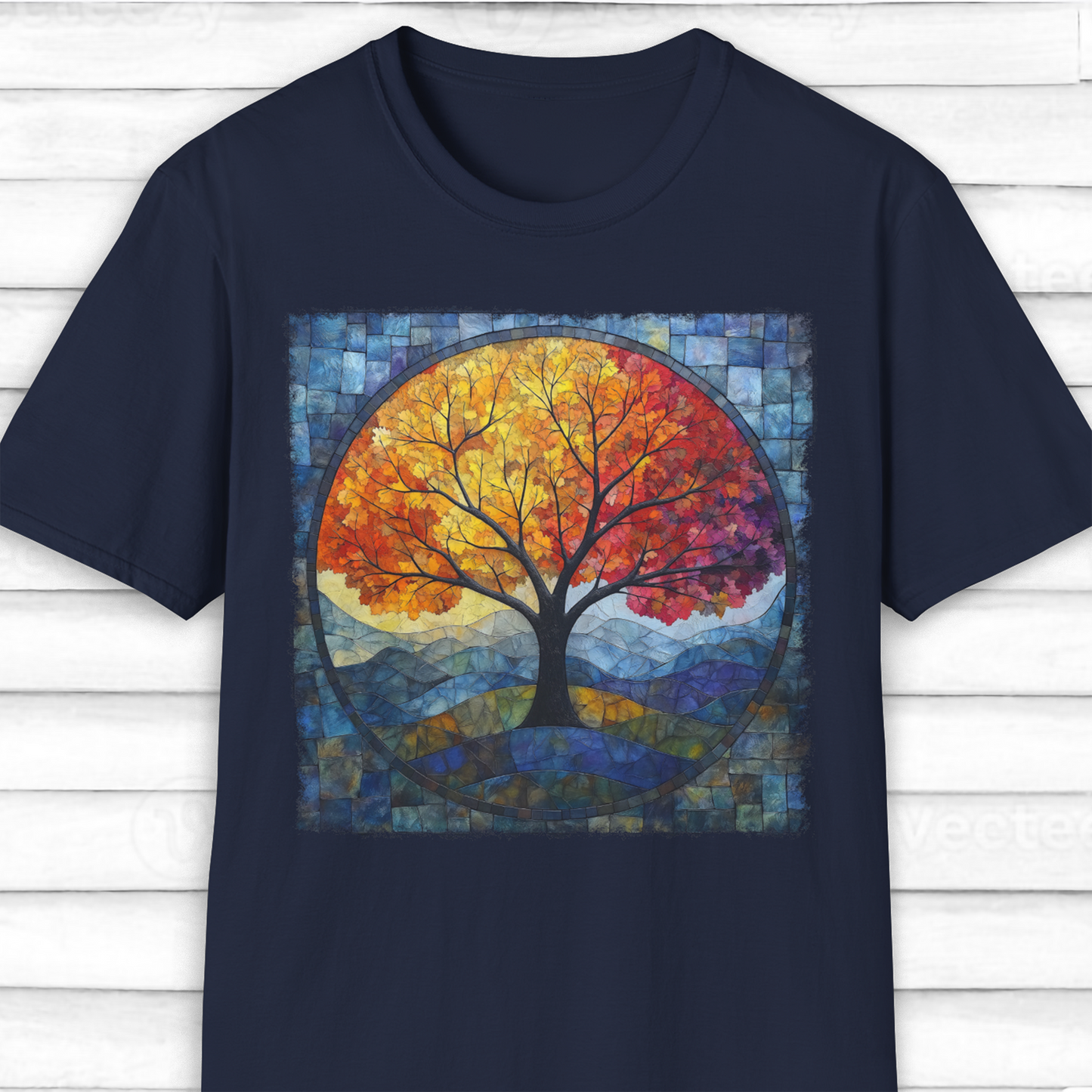 Mosaic Tree Of Life T-Shirt