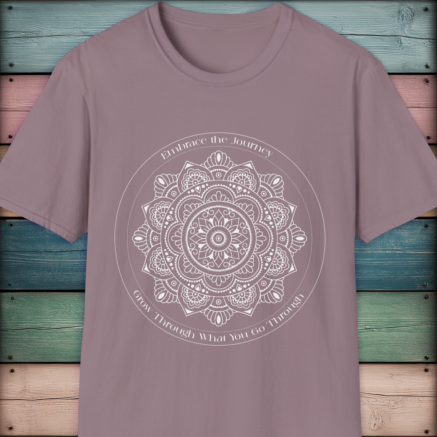 Mandala Circle Of Life T-Shirt (White on Dark Colours)