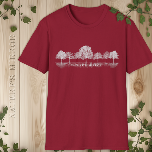 Nature's Mirror T-Shirt, Trees Silhouette Design