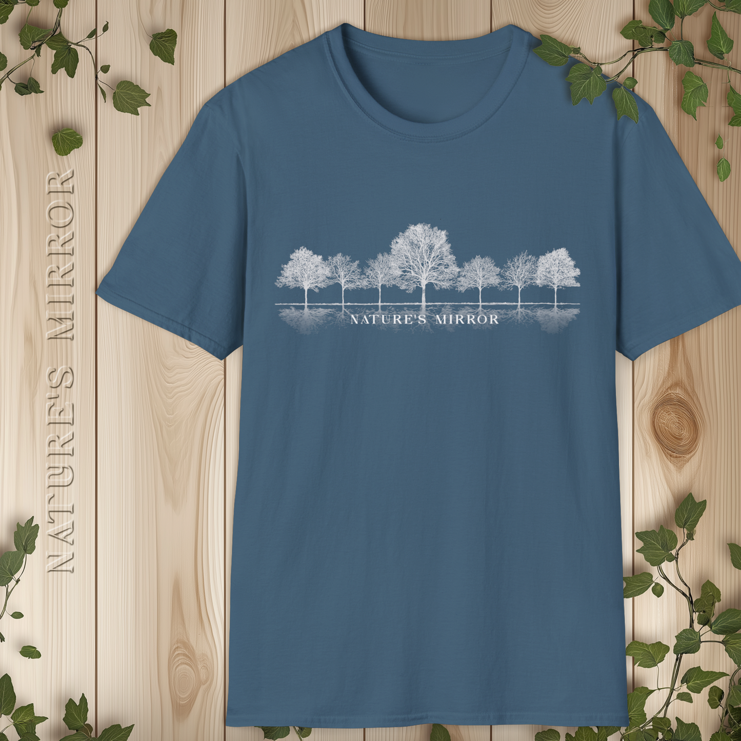 Nature's Mirror T-Shirt, Trees Silhouette Design
