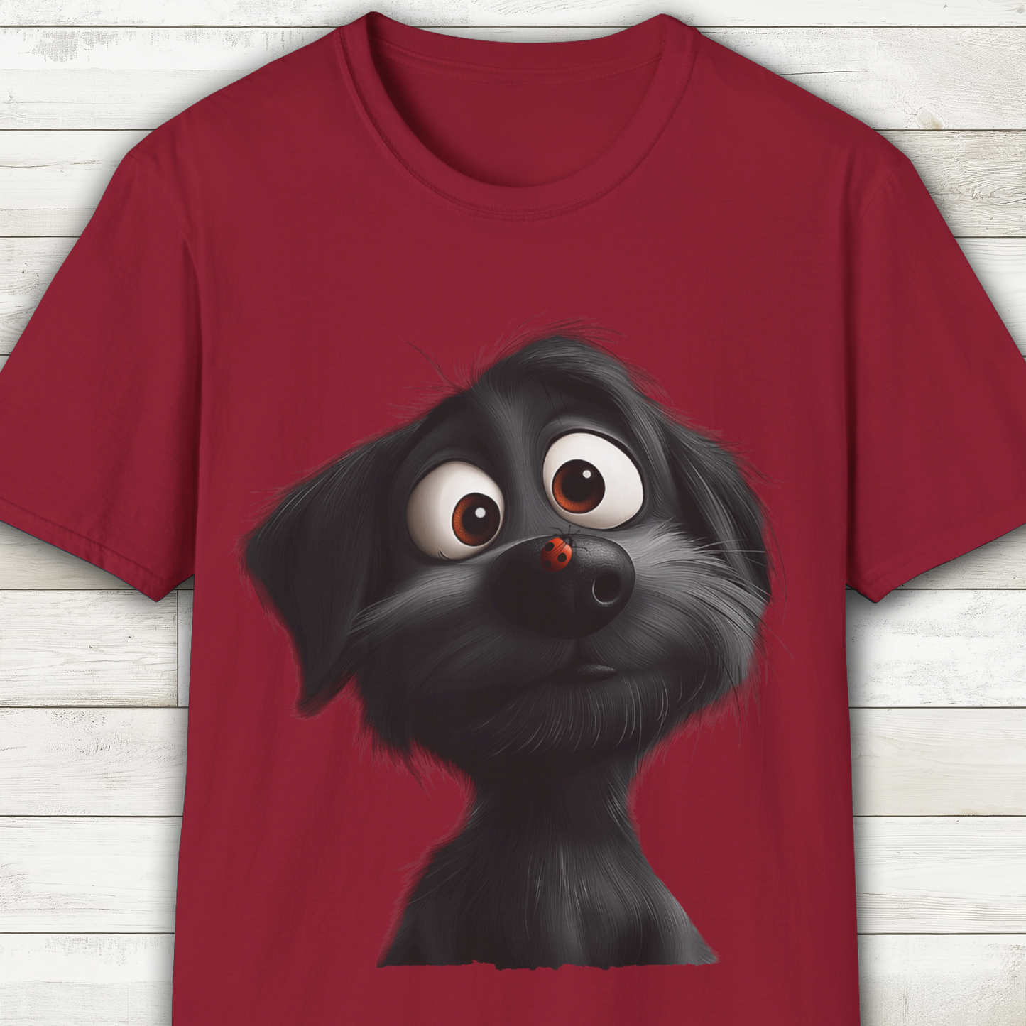 Black Dog and Ladybug T-Shirt