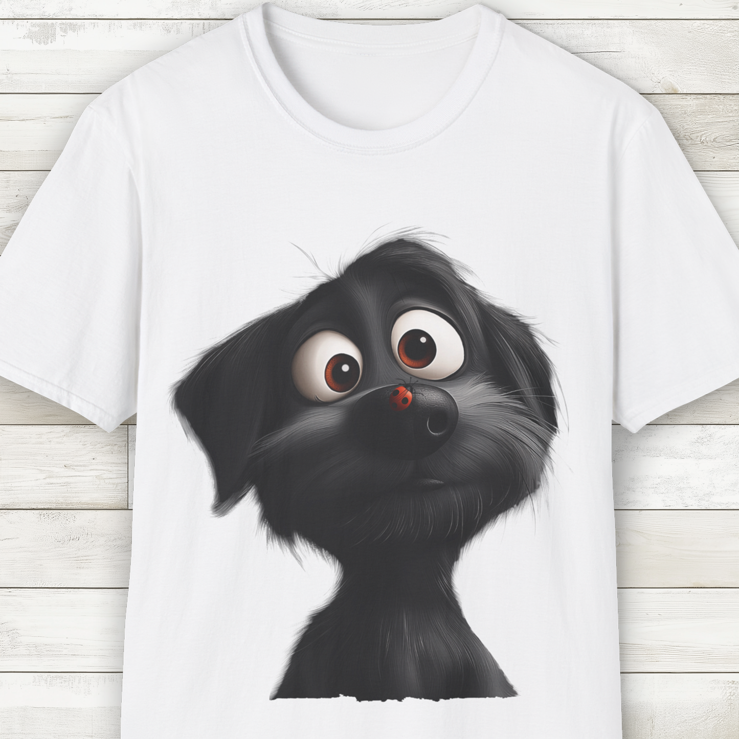 Black Dog and Ladybug T-Shirt