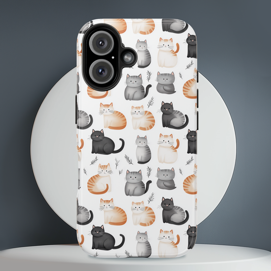Purrfectly Cute Cat Pattern Case