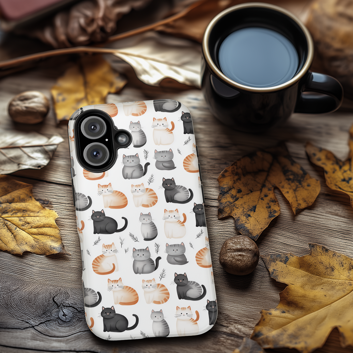 Purrfectly Cute Cat Pattern Case