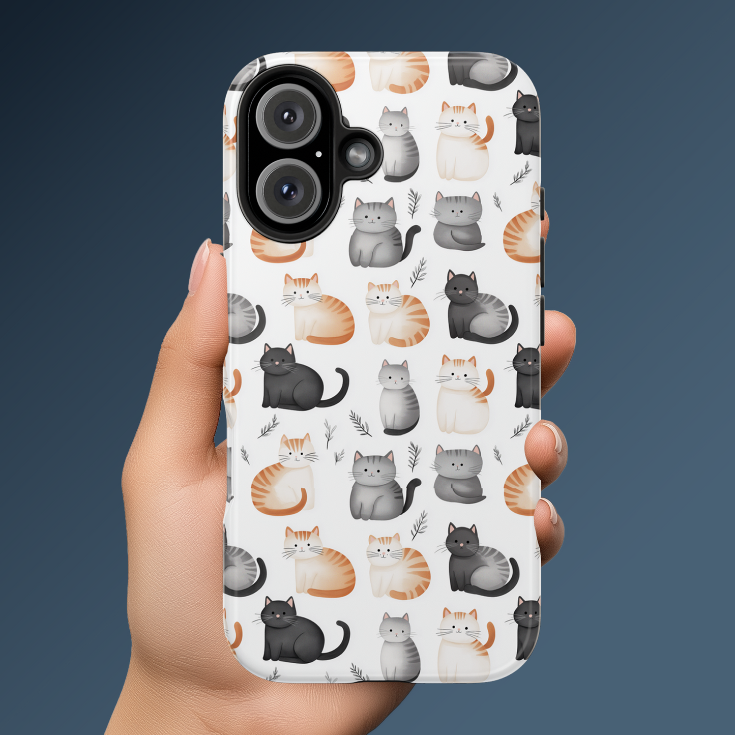 Purrfectly Cute Cat Pattern Case