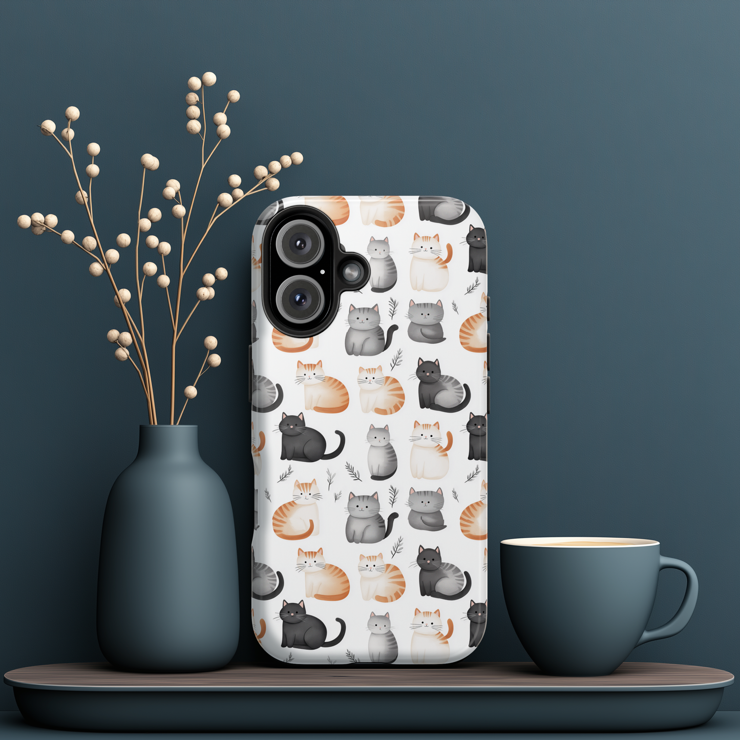 Purrfectly Cute Cat Pattern Case