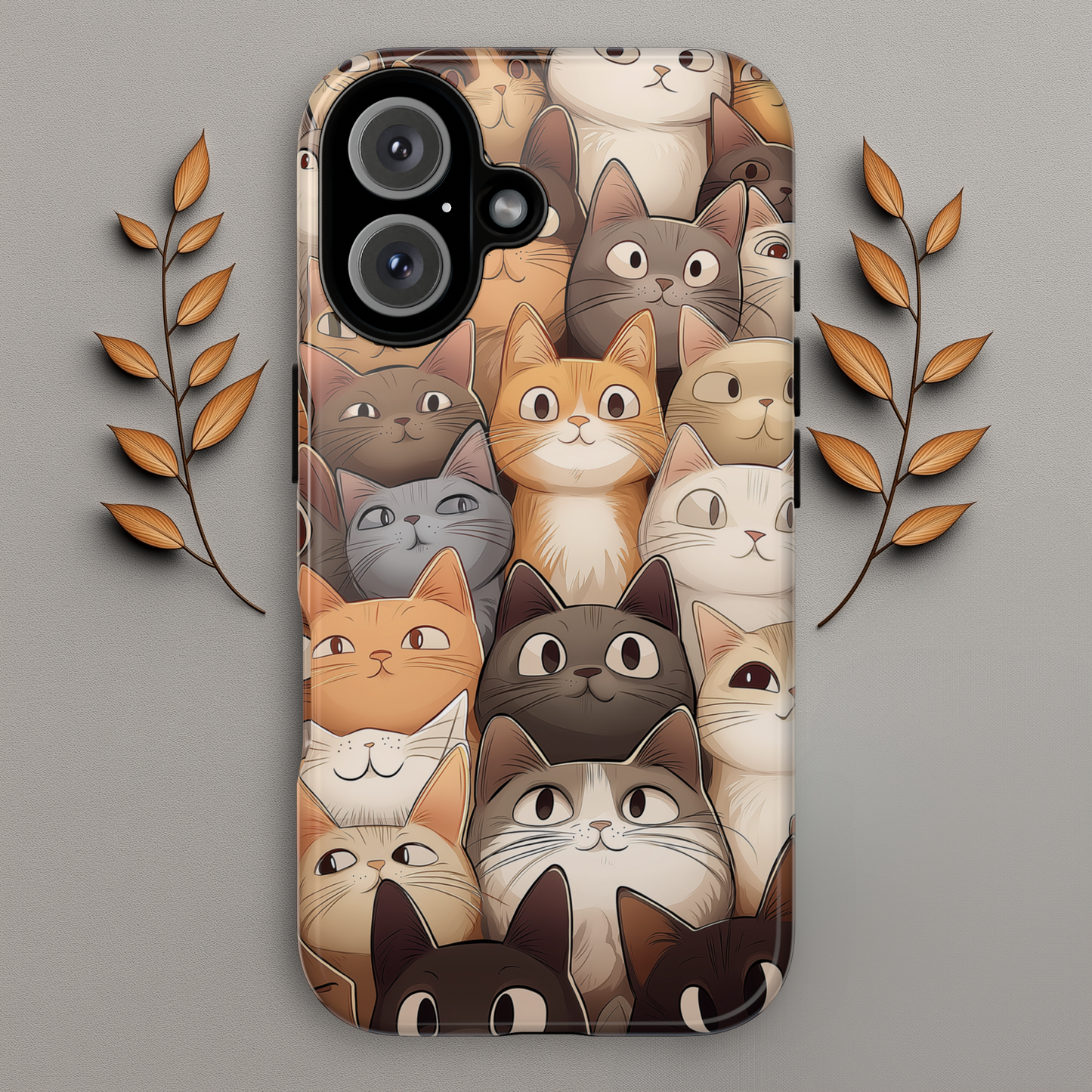 Feline Harmony - A Tapestry of Cats - Phone Case