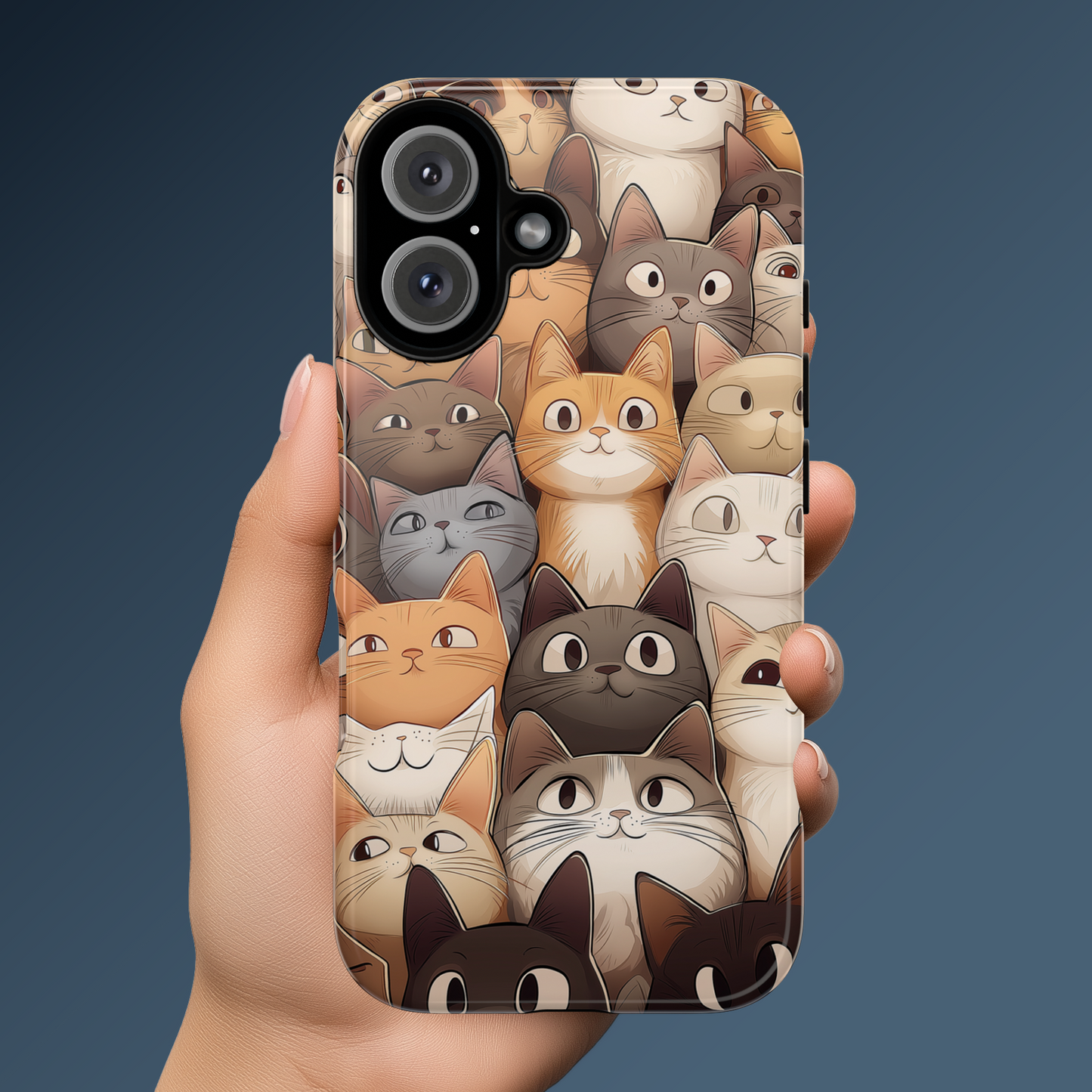 Feline Harmony - A Tapestry of Cats - Phone Case