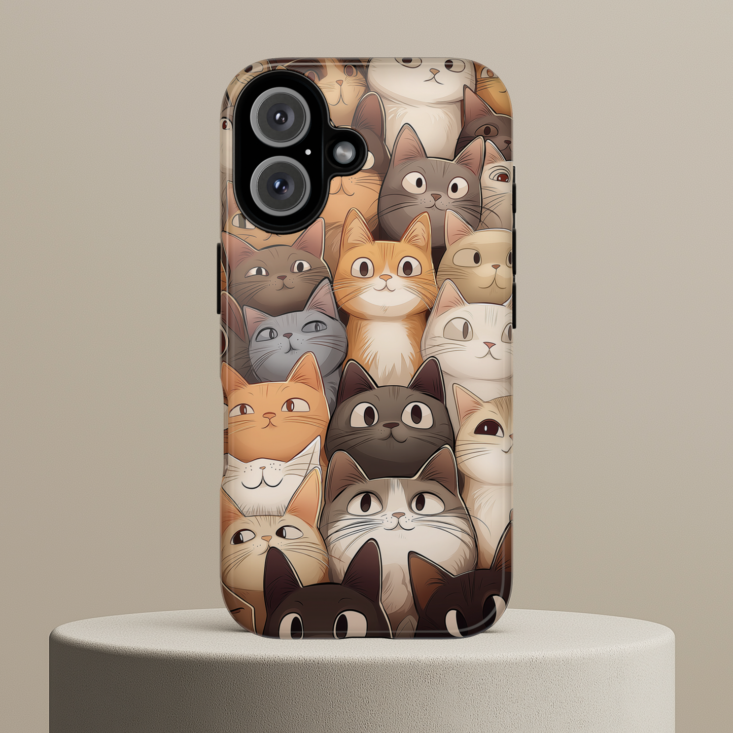 Feline Harmony - A Tapestry of Cats - Phone Case