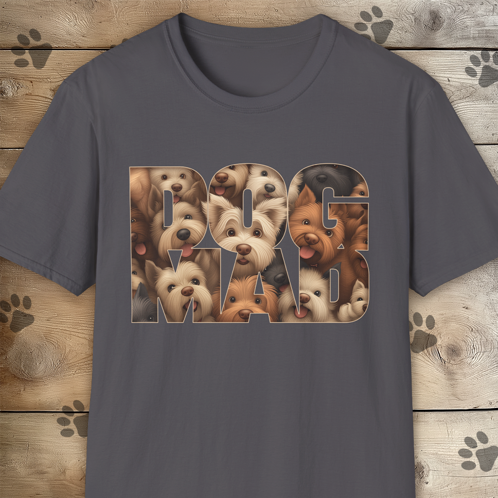 Dog Mad Unisex Softstyle T-Shirt for Dog Lovers