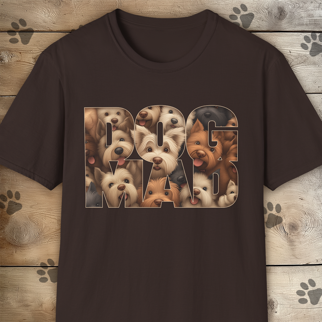 Dog Mad Unisex Softstyle T-Shirt for Dog Lovers