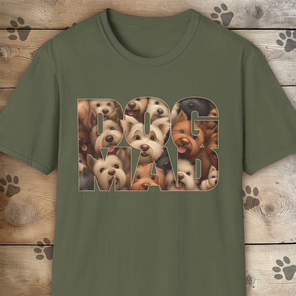 Dog Mad Unisex Softstyle T-Shirt for Dog Lovers