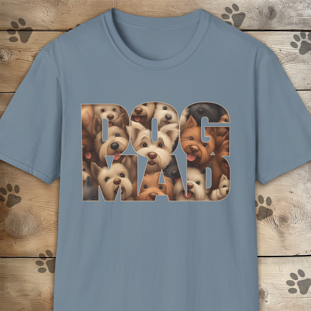 Dog Mad Unisex Softstyle T-Shirt for Dog Lovers