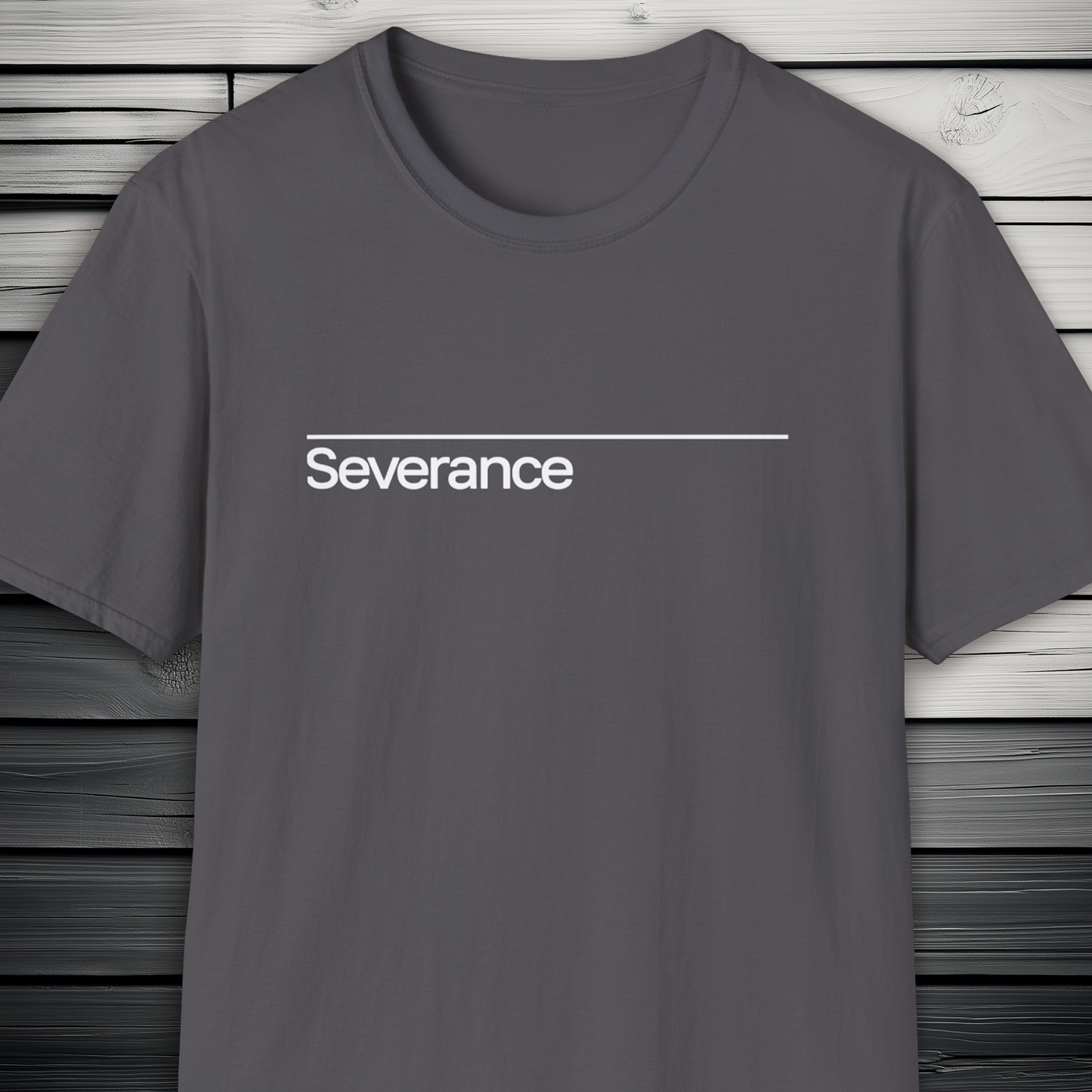Severance TV Show Minimalist T-Shirt, Apple TV Series (White Text)