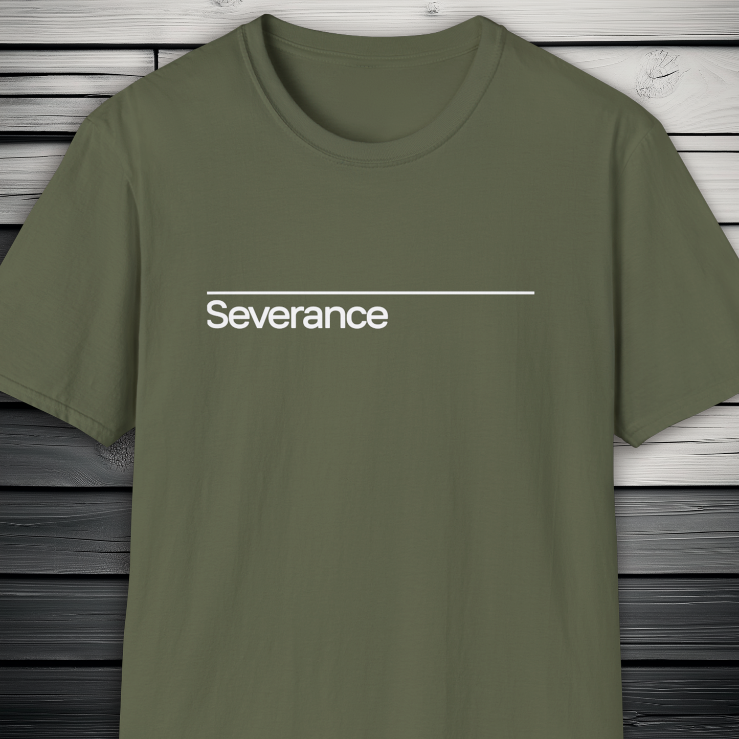 Severance TV Show Minimalist T-Shirt, Apple TV Series (White Text)