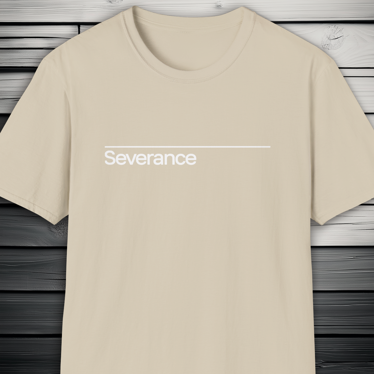 Severance TV Show Minimalist T-Shirt, Apple TV Series (White Text)