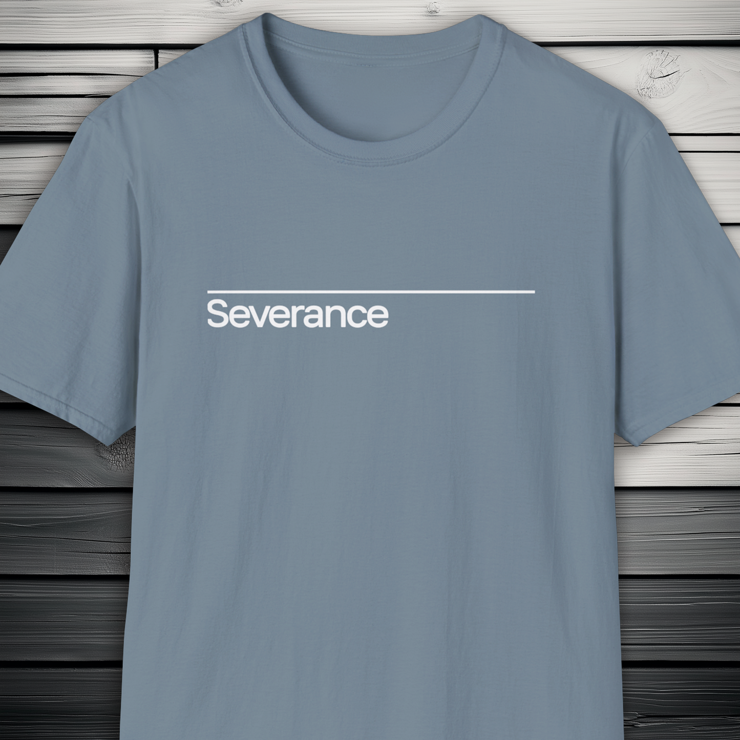 Severance TV Show Minimalist T-Shirt, Apple TV Series (White Text)