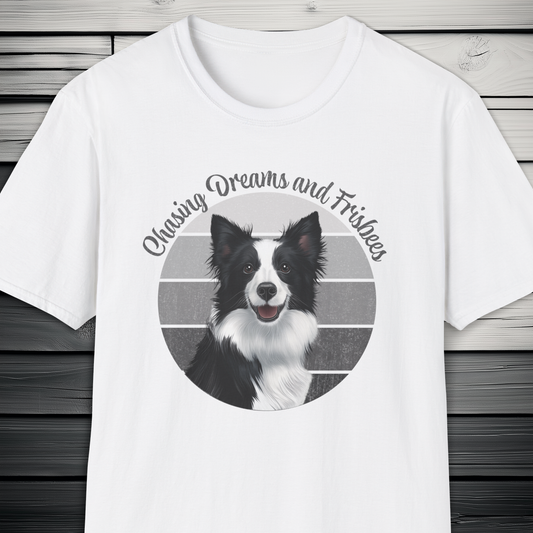 Border Collie Chasing Dreams and Frisbees