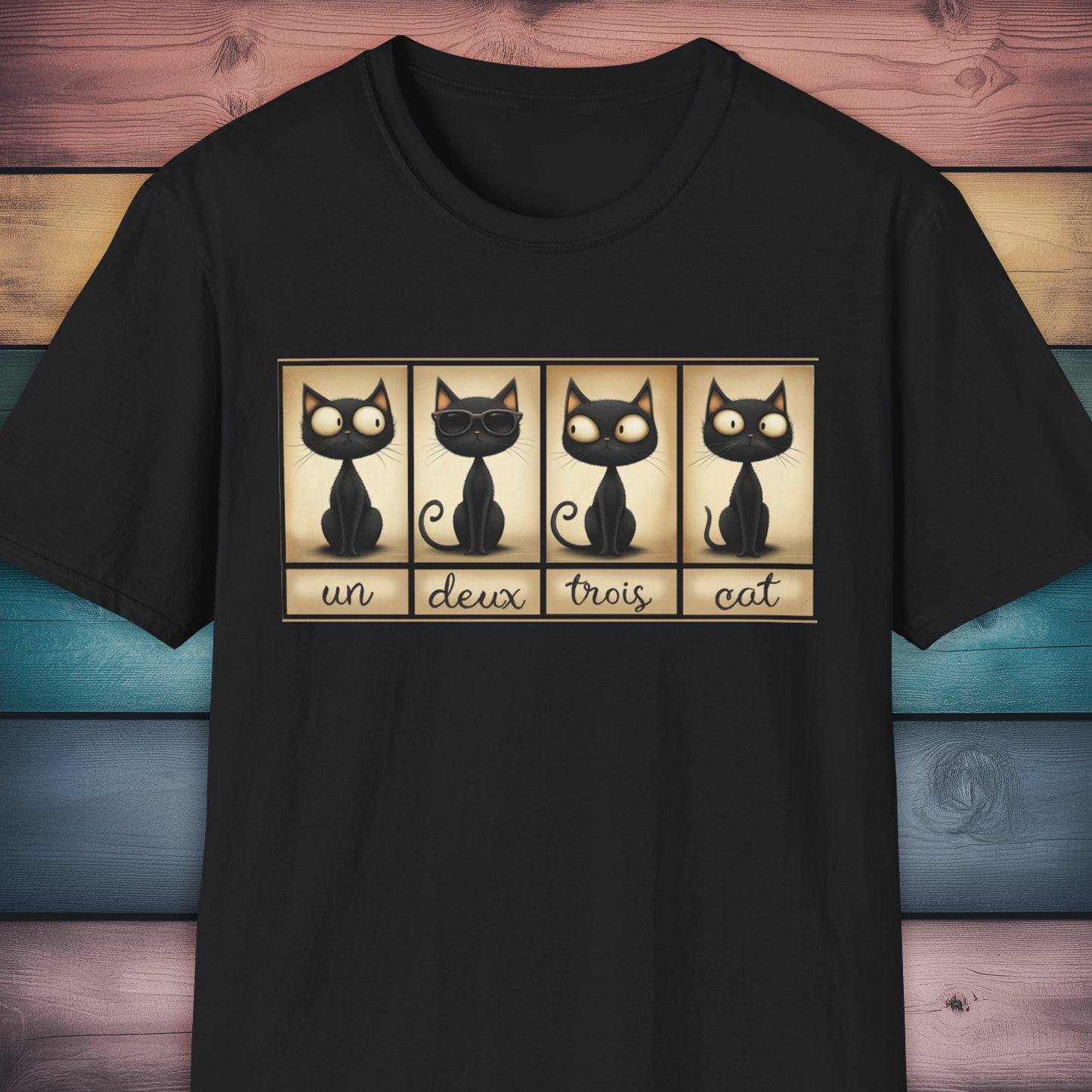 French Numbers Cat T-Shirt