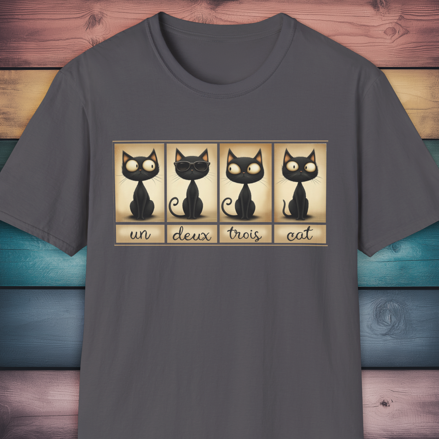French Numbers Cat T-Shirt