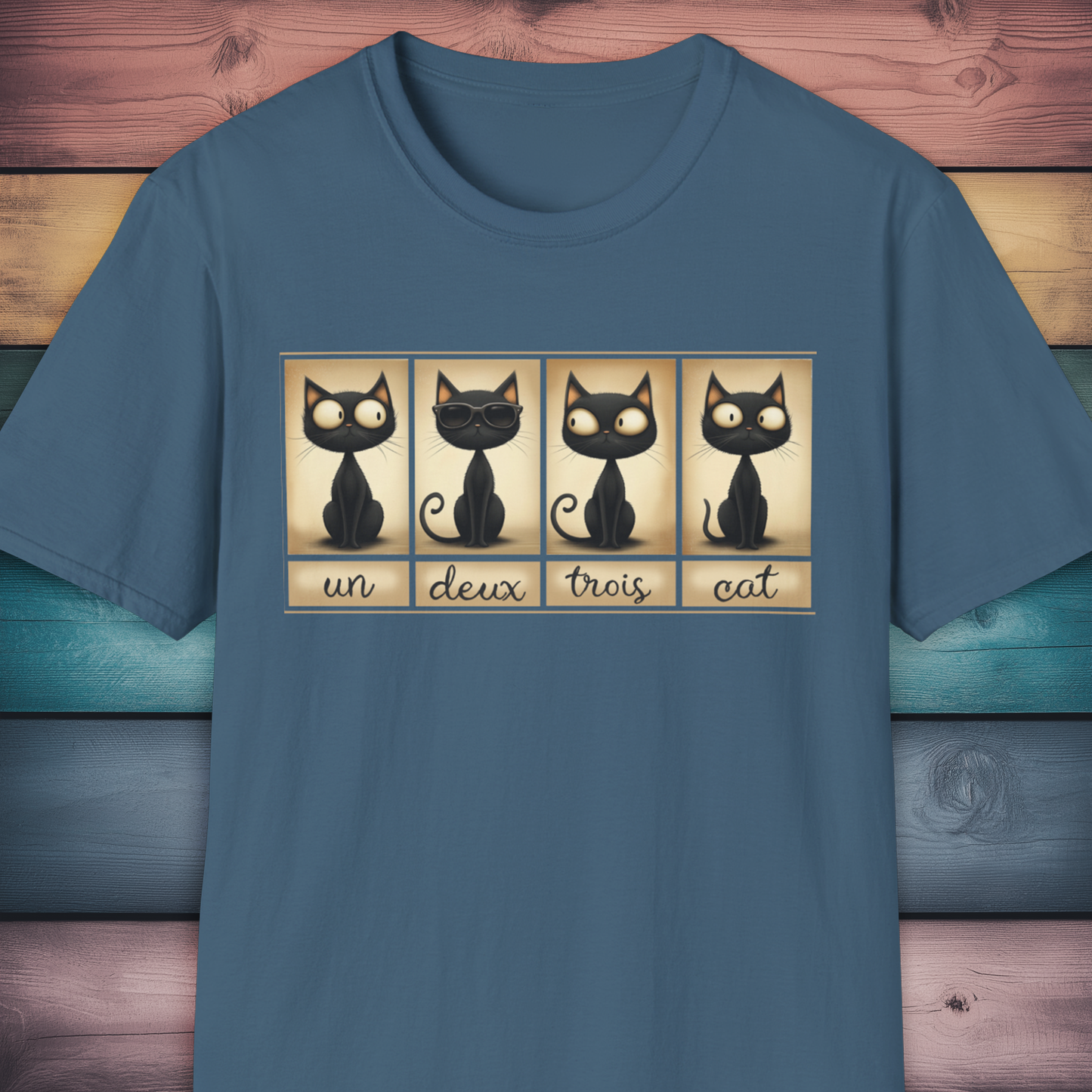 French Numbers Cat T-Shirt