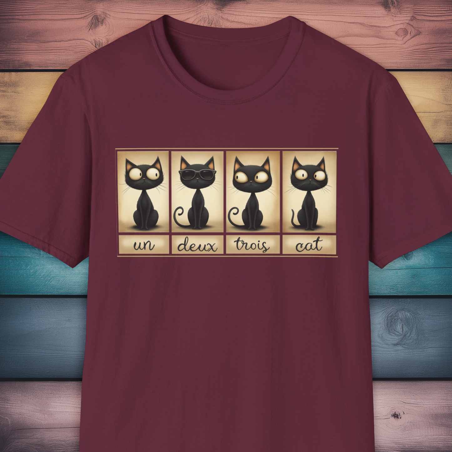 French Numbers Cat T-Shirt