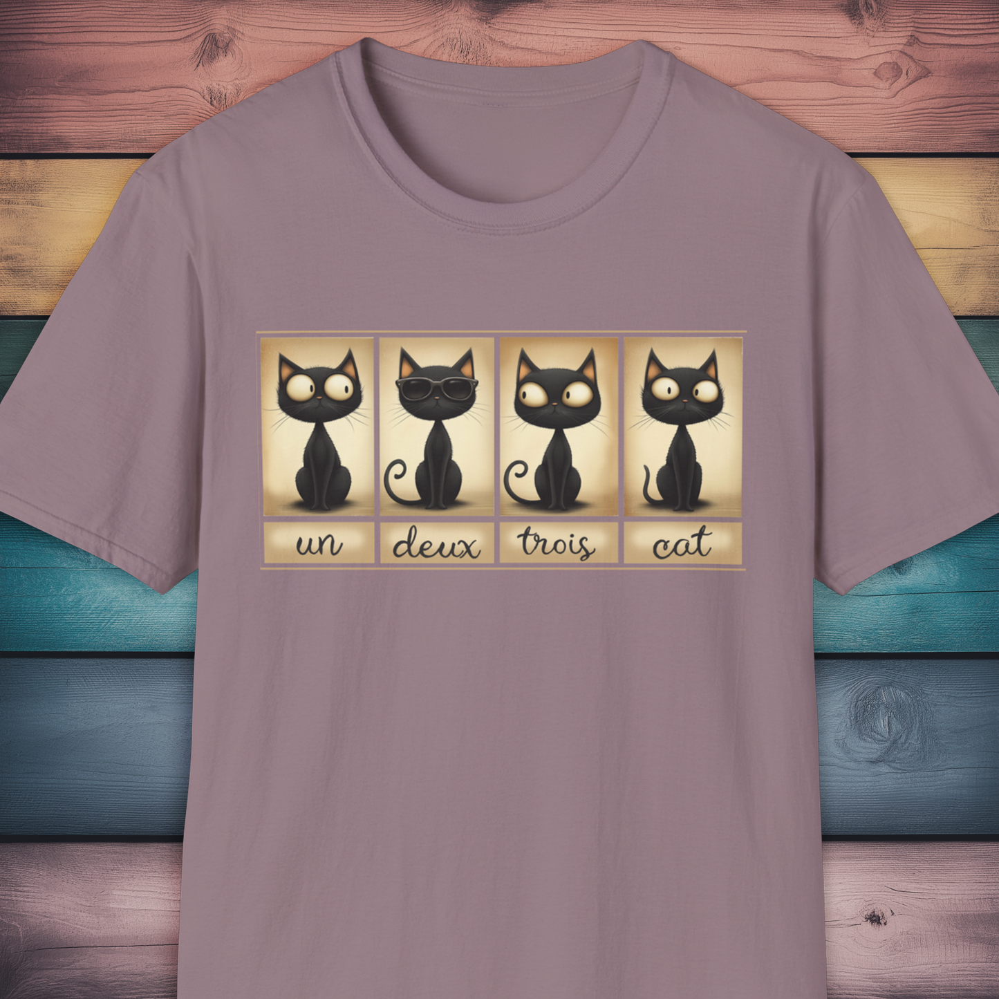 French Numbers Cat T-Shirt
