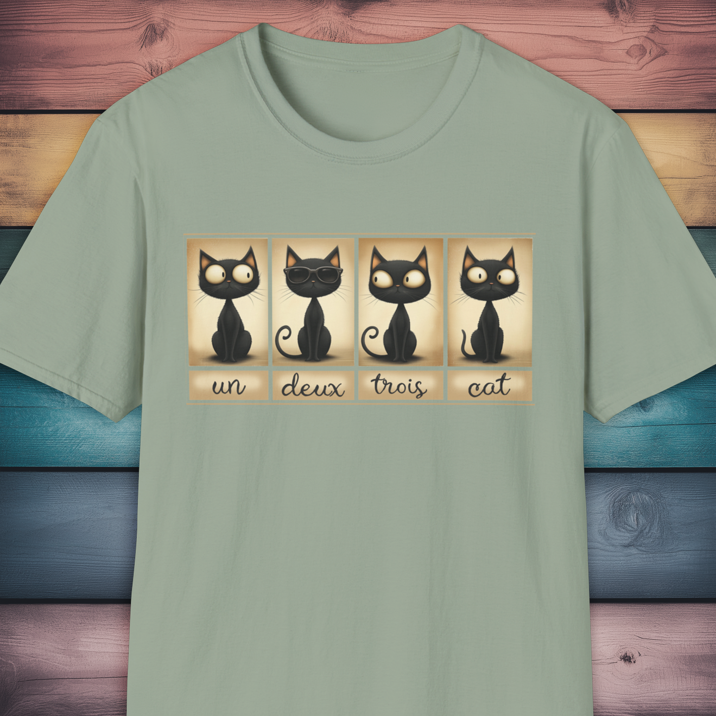 French Numbers Cat T-Shirt
