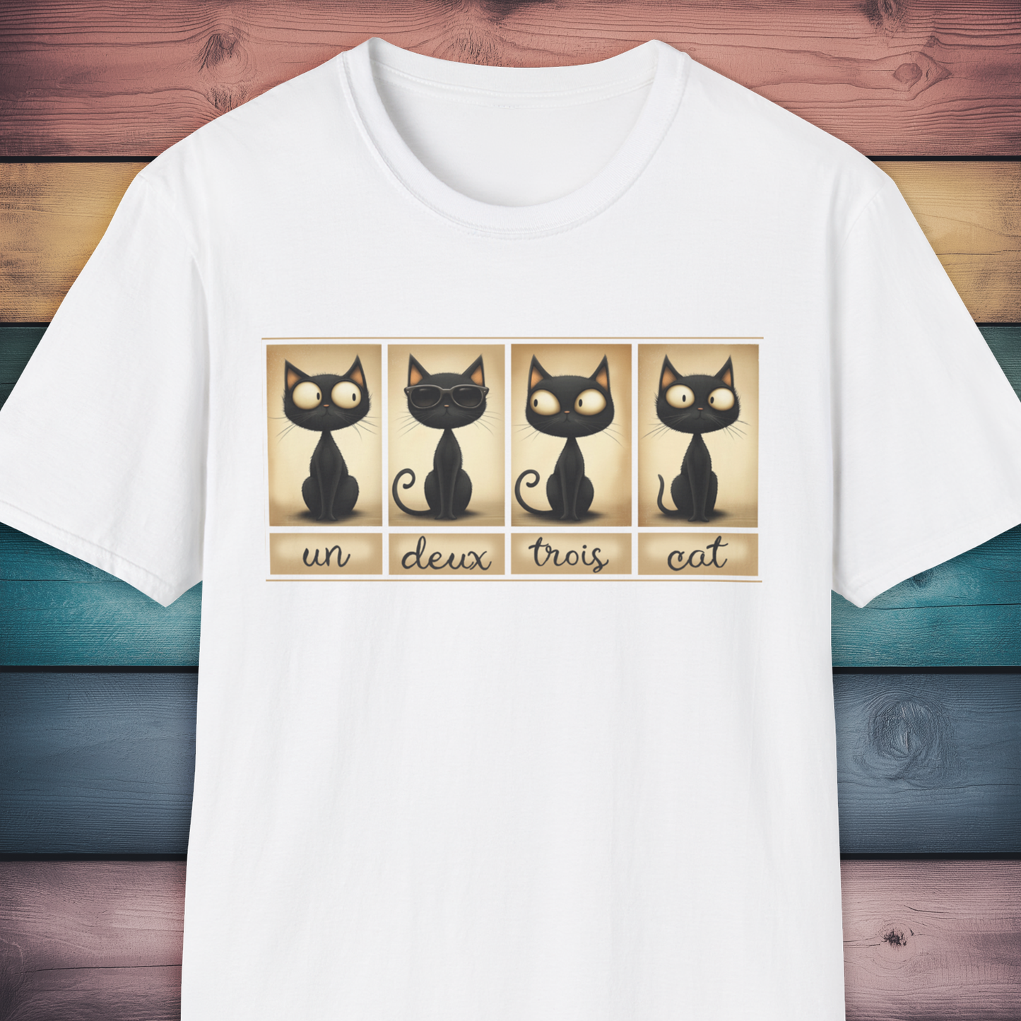 French Numbers Cat T-Shirt