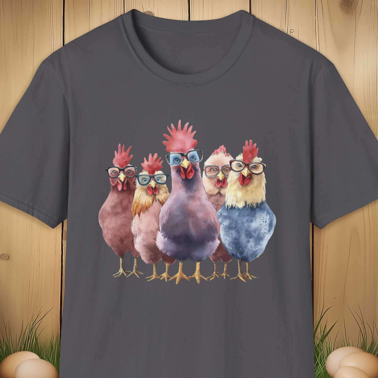 Sassy Chickens in Glasses T-Shirt