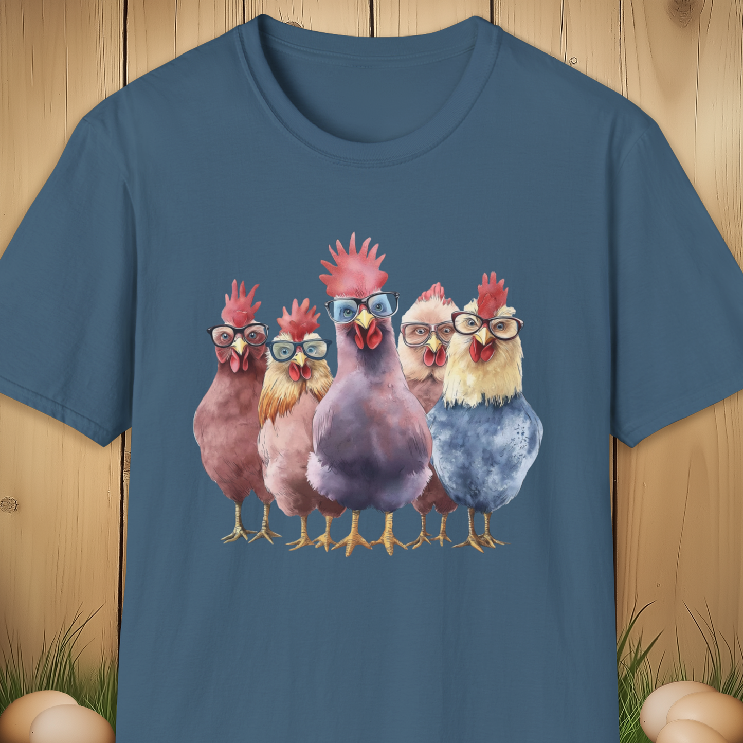Sassy Chickens in Glasses T-Shirt