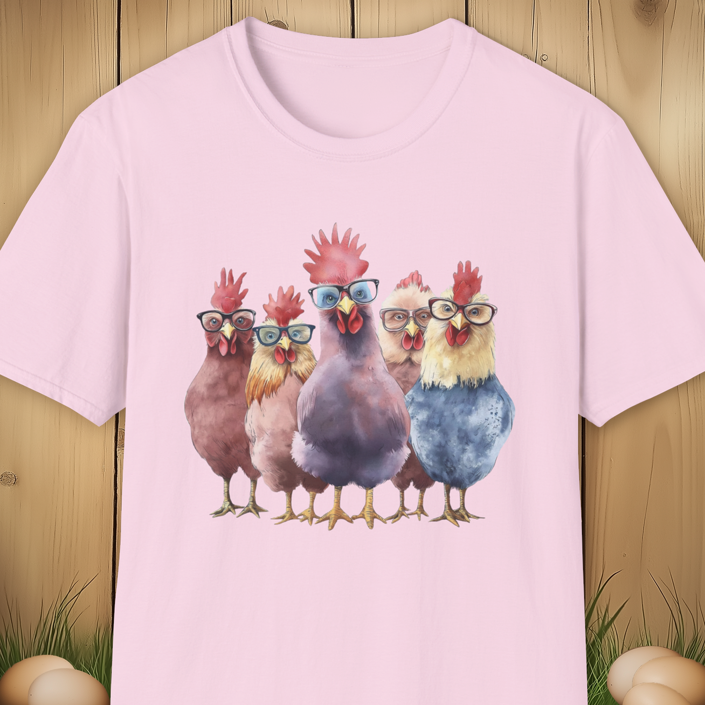 Sassy Chickens in Glasses T-Shirt