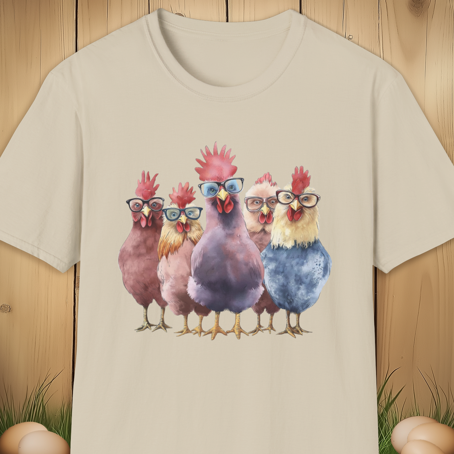 Sassy Chickens in Glasses T-Shirt