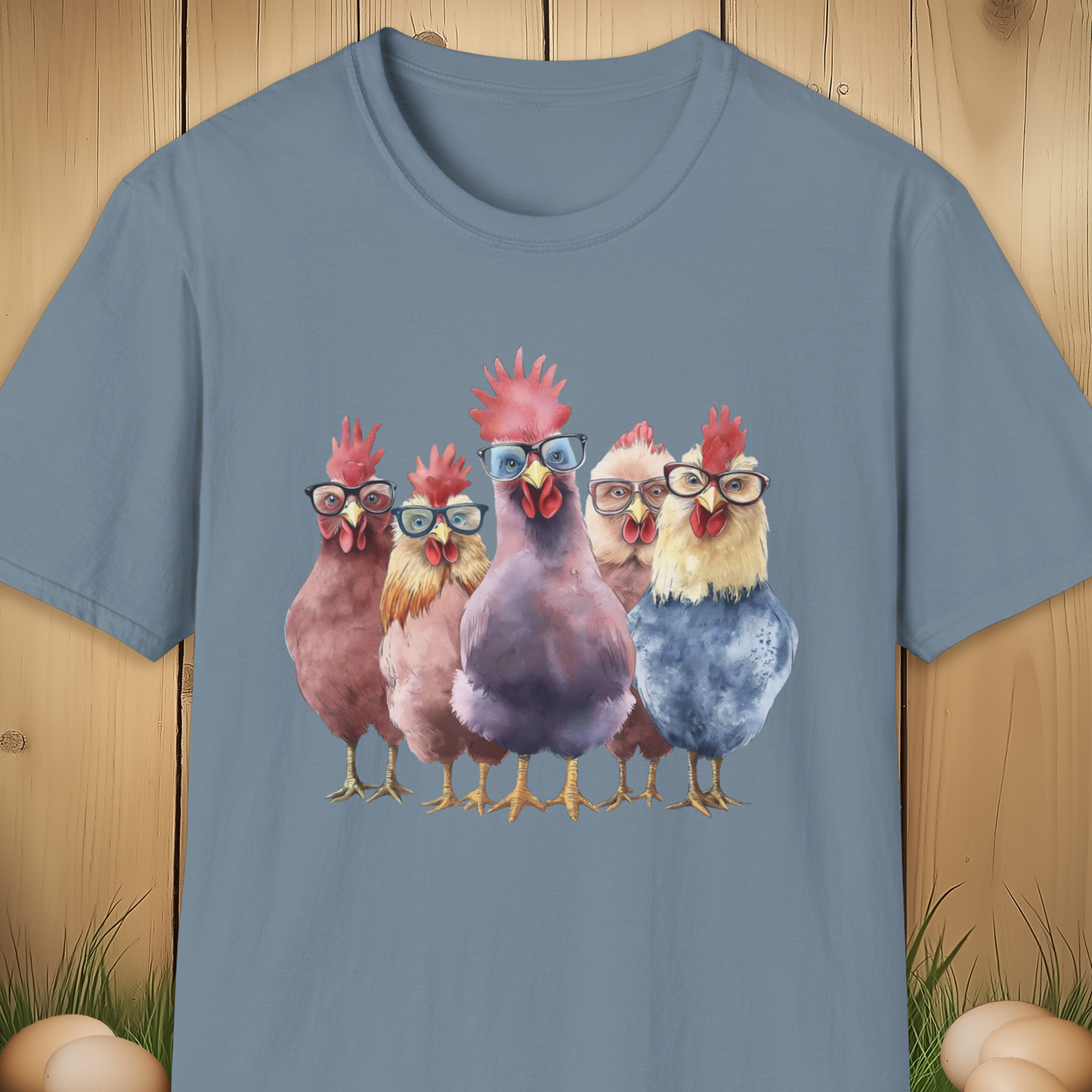Sassy Chickens in Glasses T-Shirt