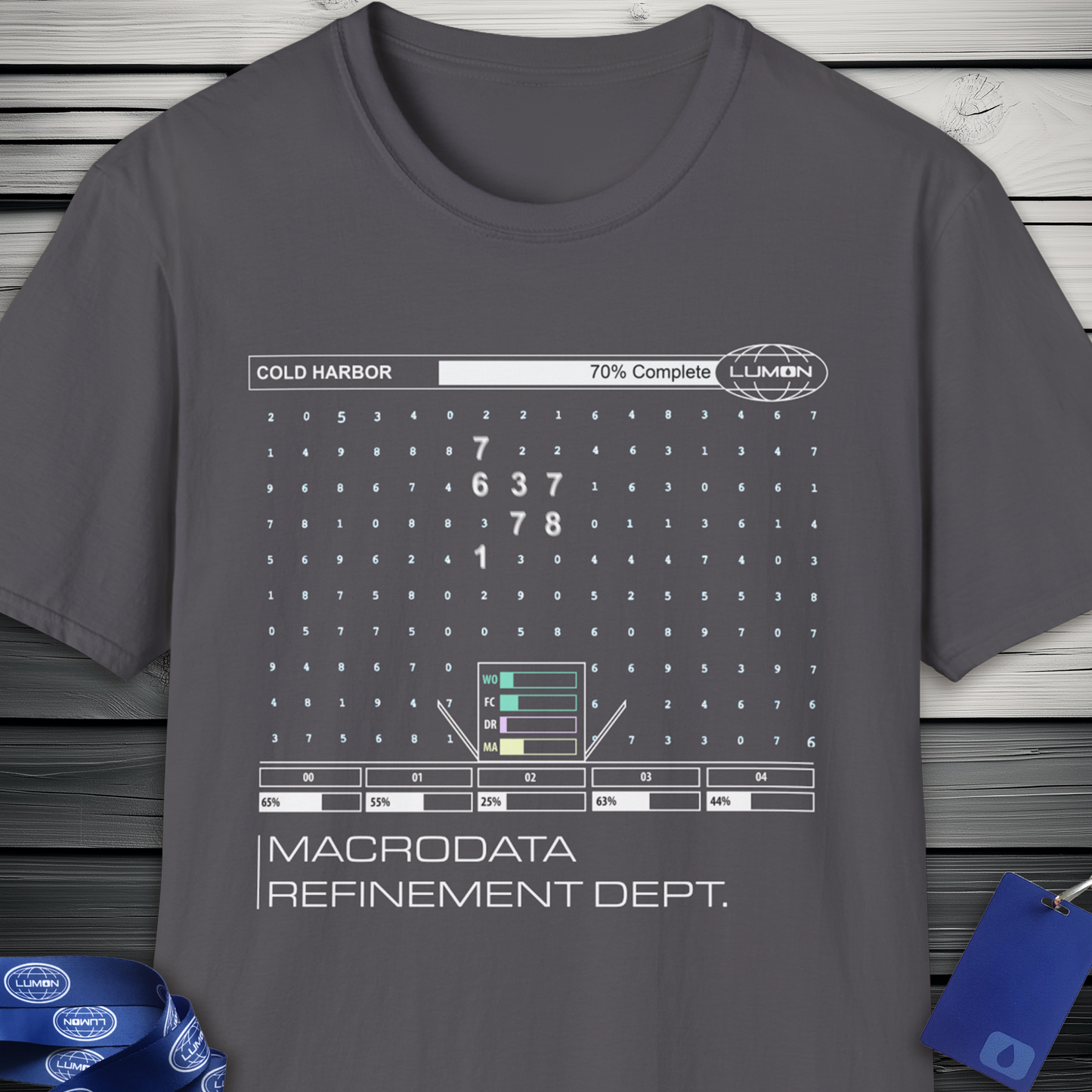 Severance Fan Art (Cold Harbor) T-Shirt, Apple TV+ Series, MDR Department at Lumon Industries, Data