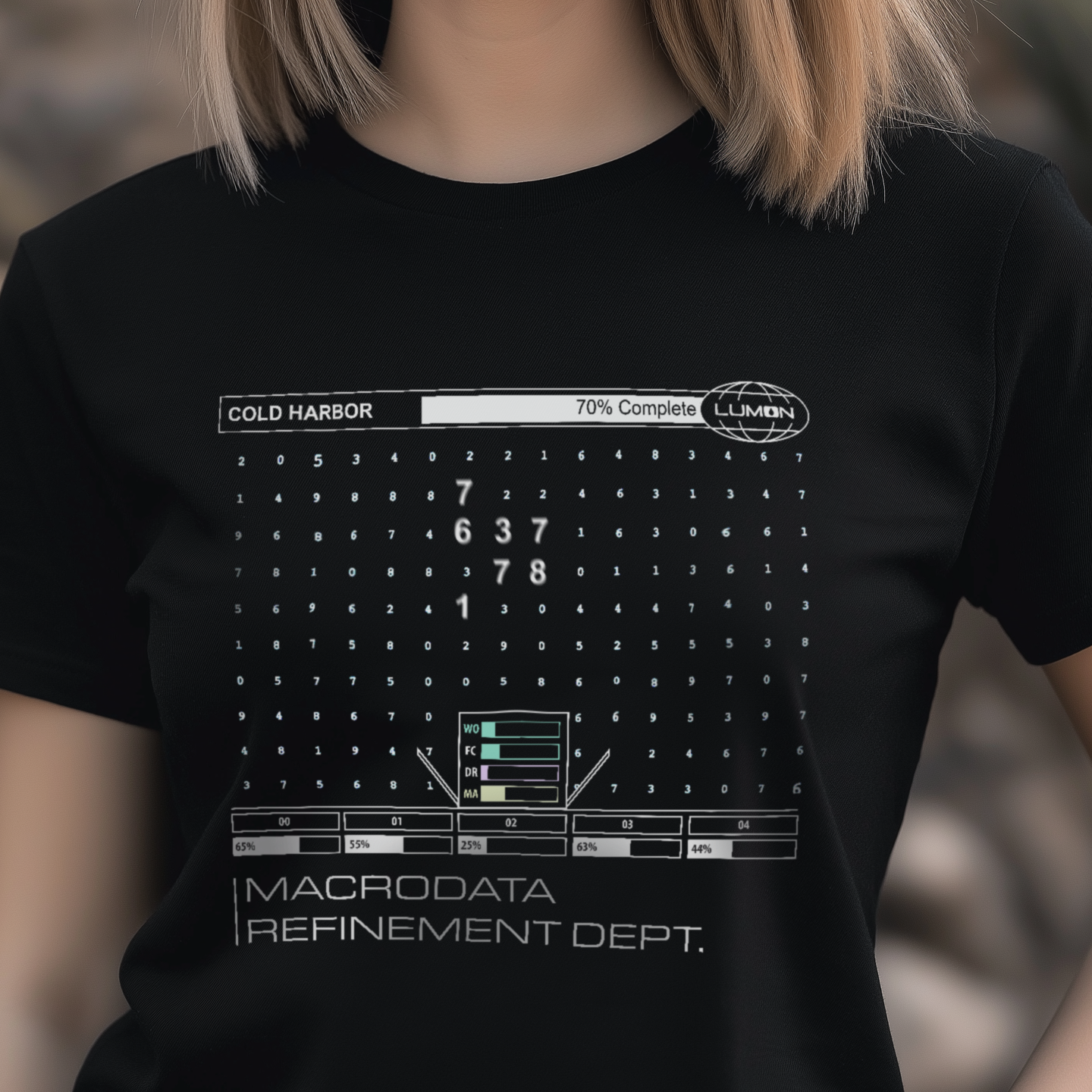 Severance Fan Art (Cold Harbor) T-Shirt, Apple TV+ Series, MDR Department at Lumon Industries, Data