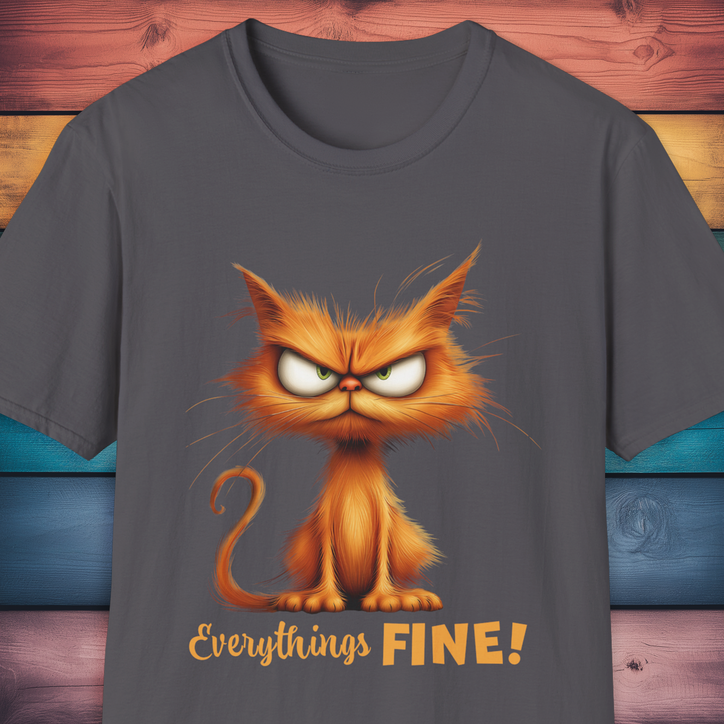 Angry Cat 'Everything's FINE!' T-Shirt