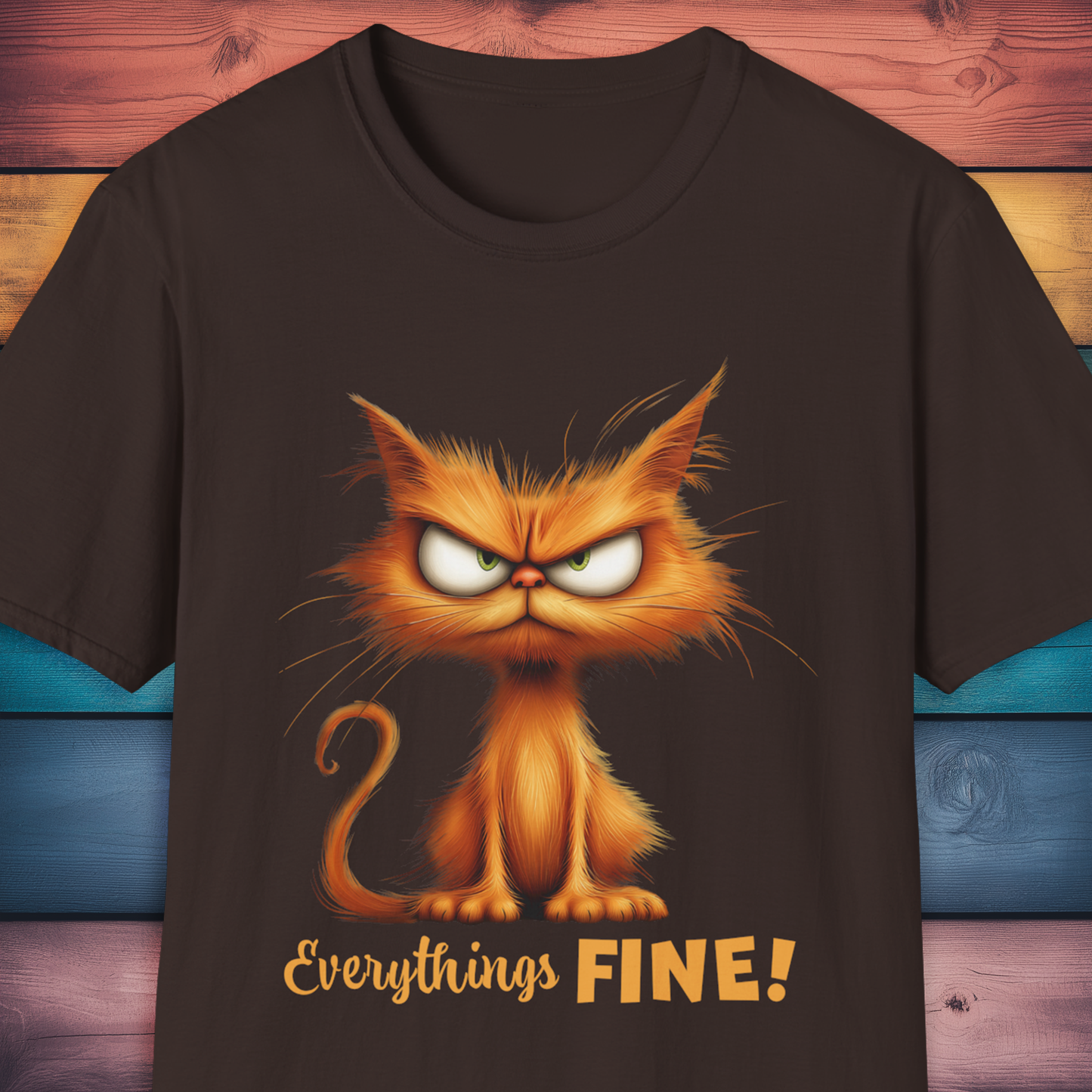 Angry Cat 'Everything's FINE!' T-Shirt