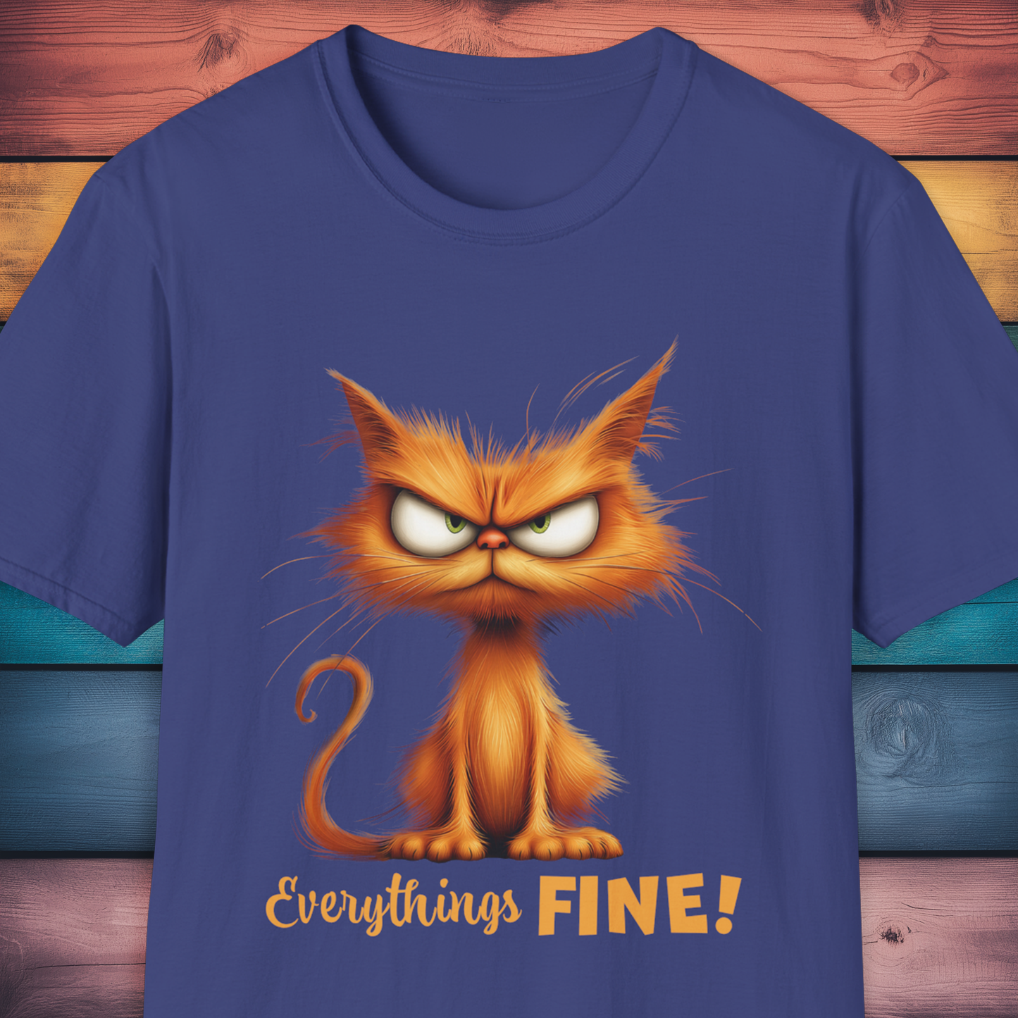 Angry Cat 'Everything's FINE!' T-Shirt