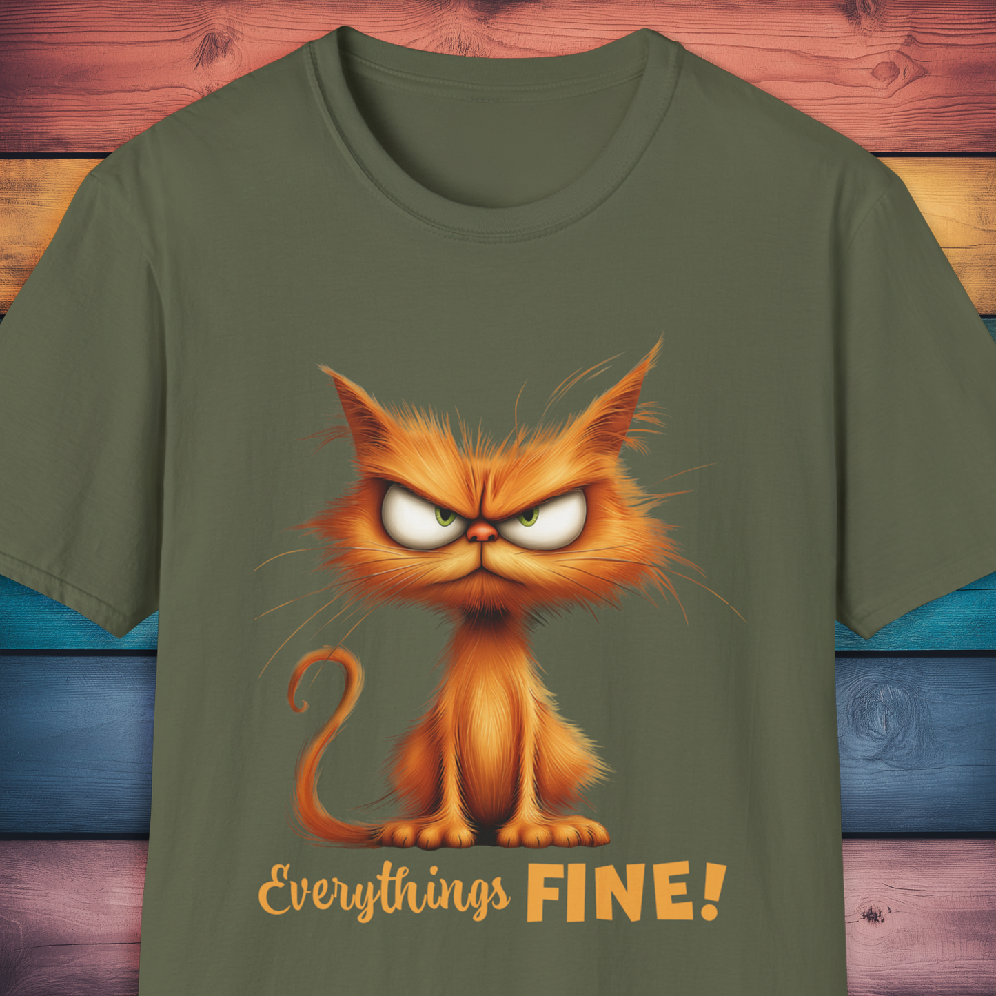 Angry Cat 'Everything's FINE!' T-Shirt