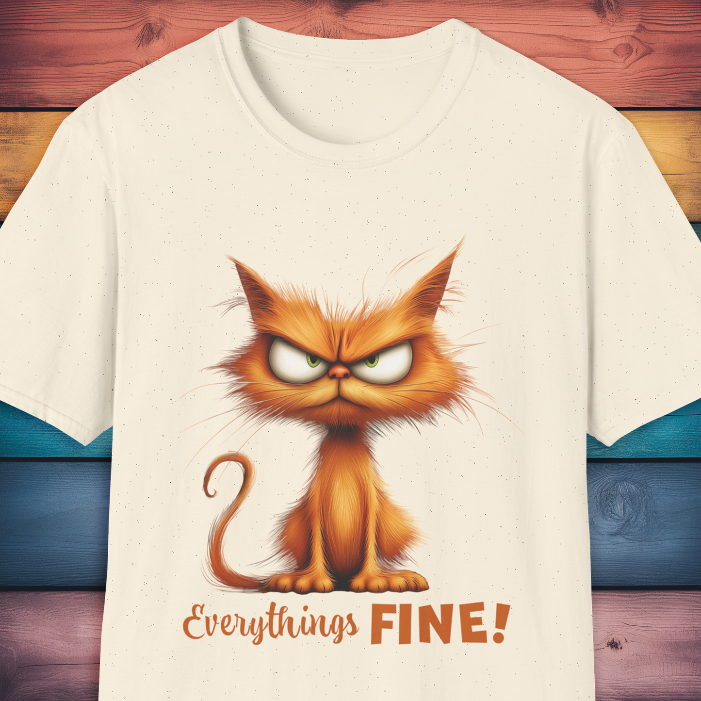 Angry Cat 'Everything's FINE!' T-Shirt