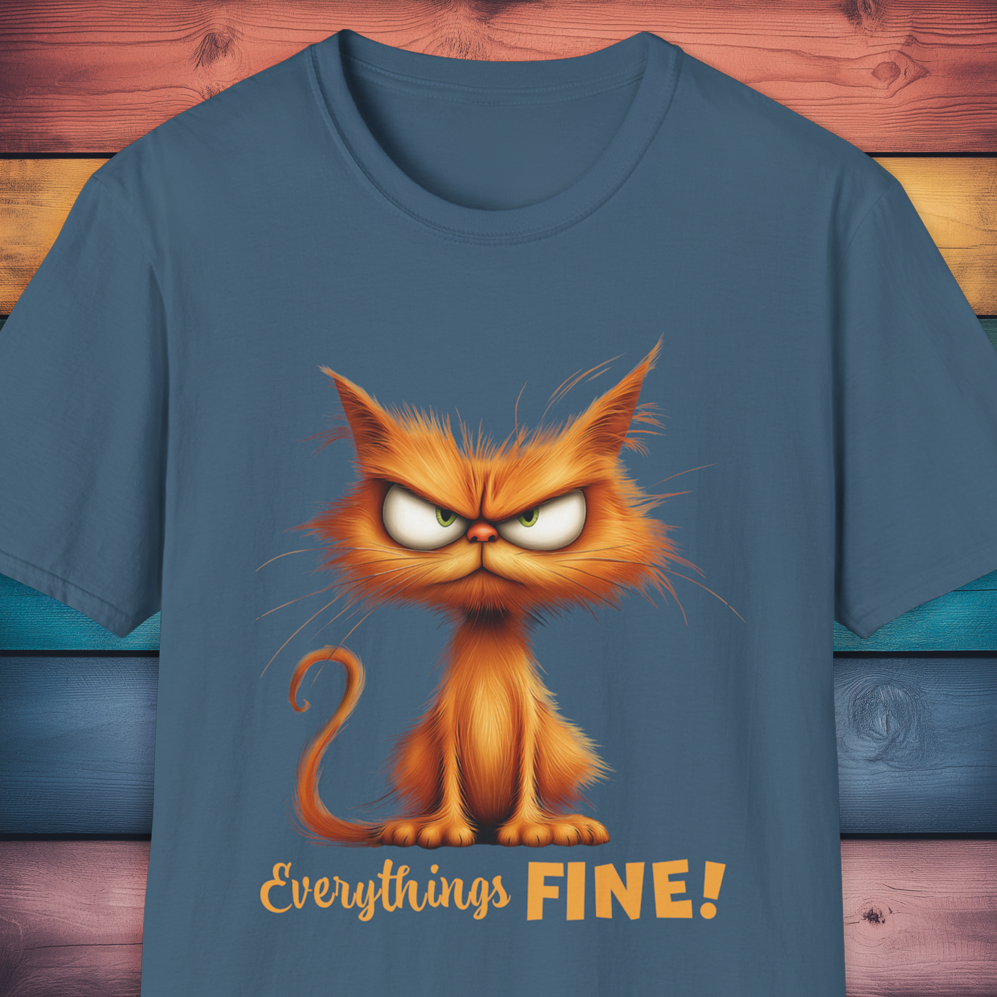 Angry Cat 'Everything's FINE!' T-Shirt